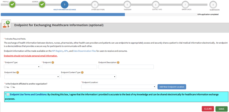 Endpoints for Exchanging Healthcare Information