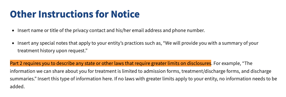 Instructions for Notice