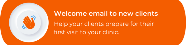 Welcome email to new clients