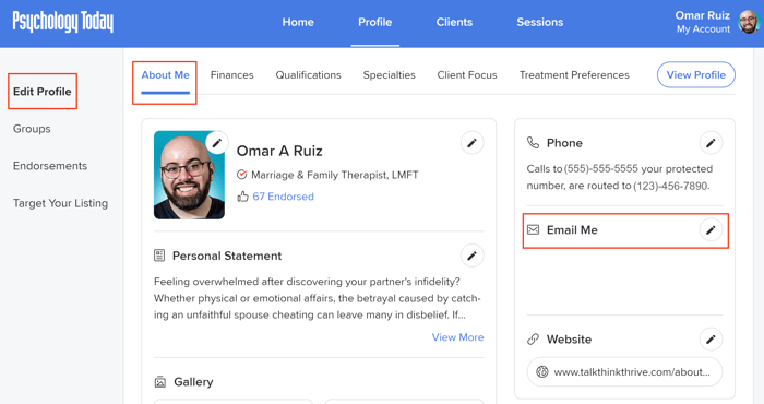 Profile Editor - Psychology Today