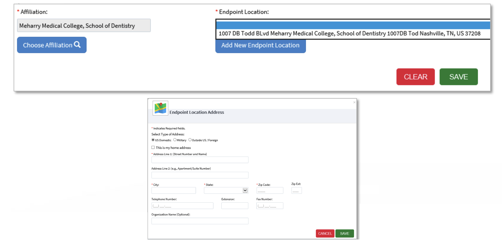 How to get an npi endpoint with hush secure forms
