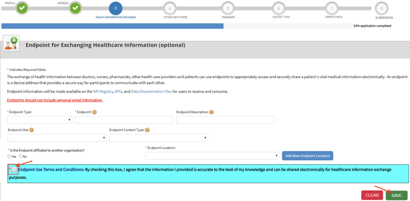 Acknowledgement box and Save button