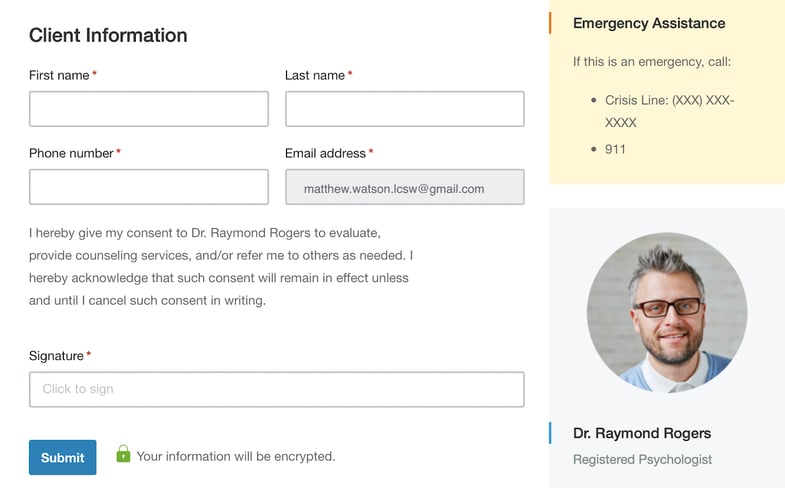 Required and signature fields - Hushmail Form Builder