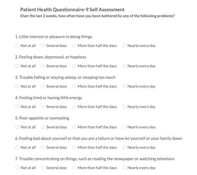 Patient Health Questionnaire PHQ9