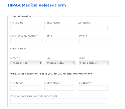 HIPAA Medical Release Form