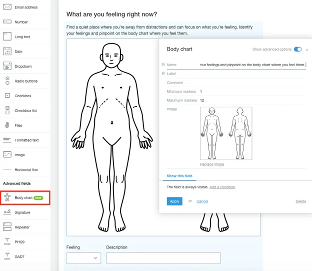 CBT HW Body chart