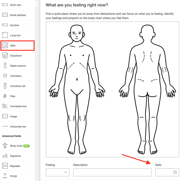 CBT HW body chart date