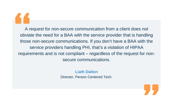 Liath Dalton quote about HIPAA violations