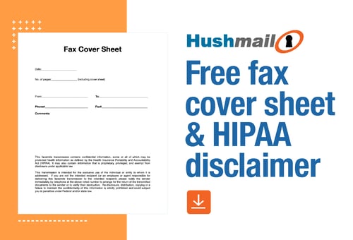 Free fax cover sheet and HIPAA disclaimer