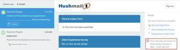 Message expiration