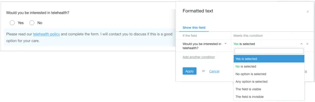 Conditional logic telehealth policy-3