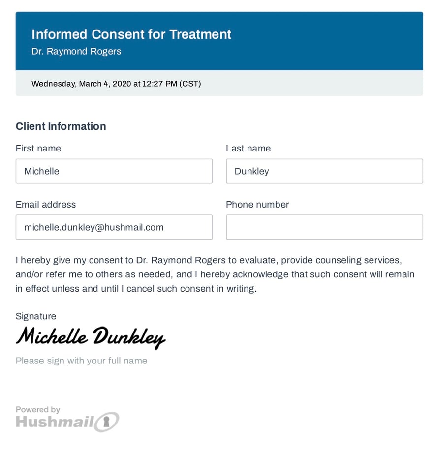 Consent For Treatment