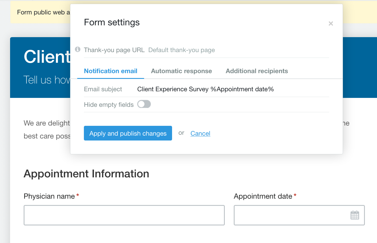 Customized subject with date