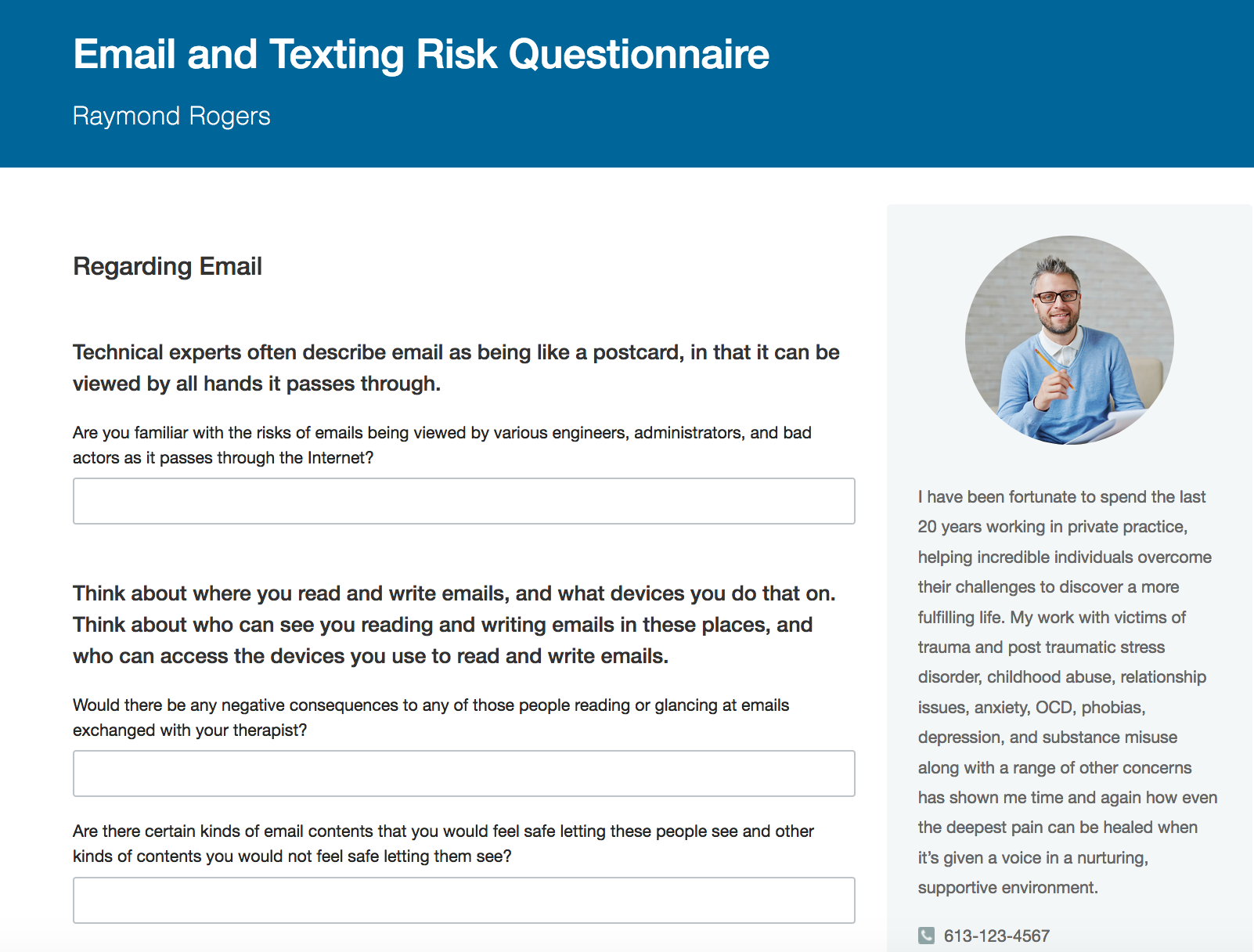 Email and texting risk
