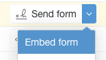Embed Form Menu Option