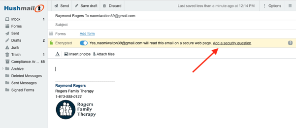 Add a security question
