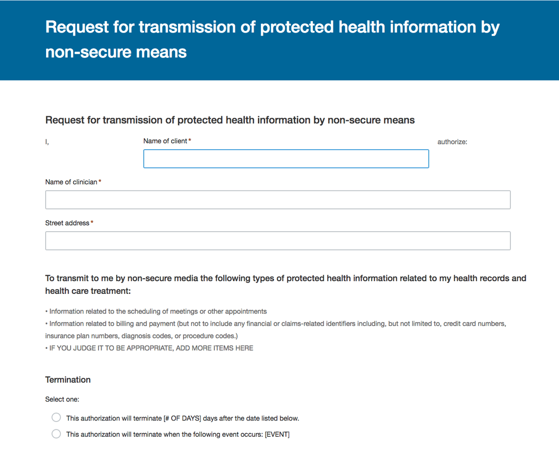 Request for transmission 