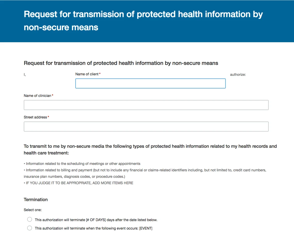 Request for transmission 